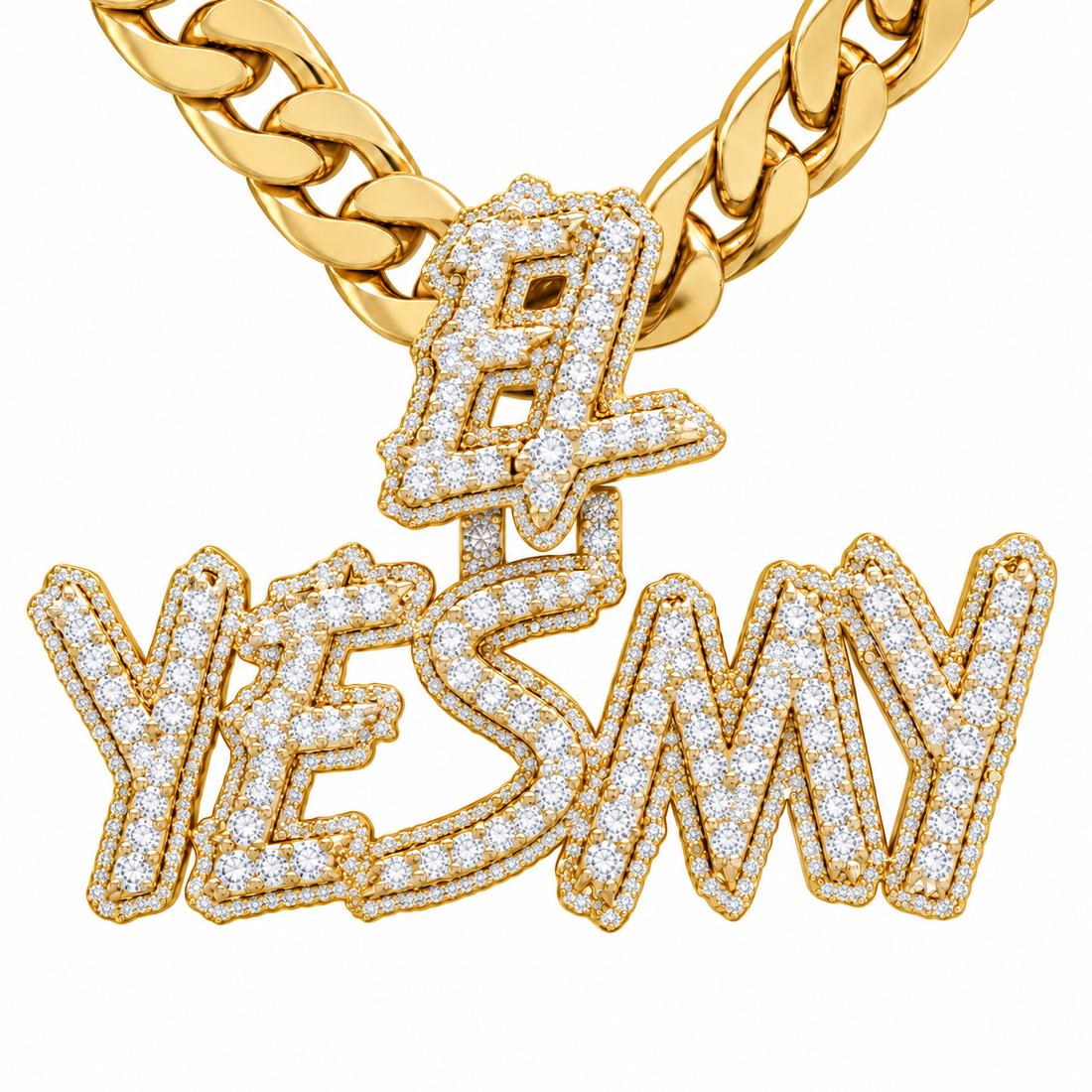 Iced Out Custom Letter Diamond Pendant