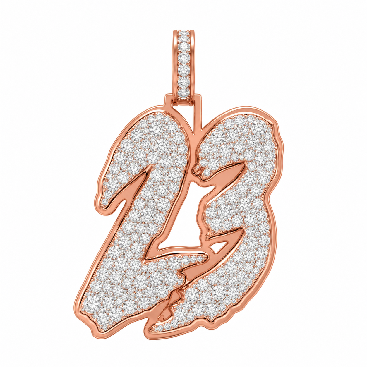 "23" Custom Number Diamond Pendant