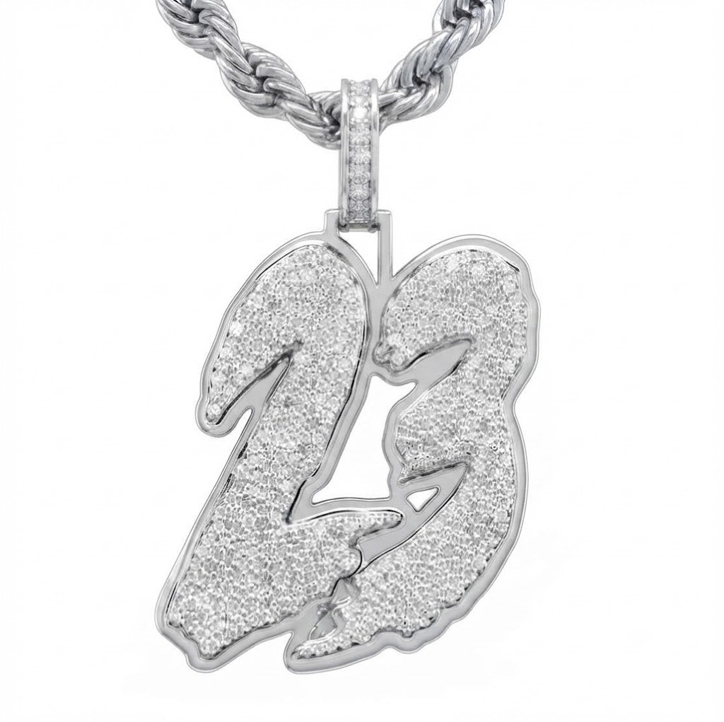"23" Custom Number Diamond Pendant