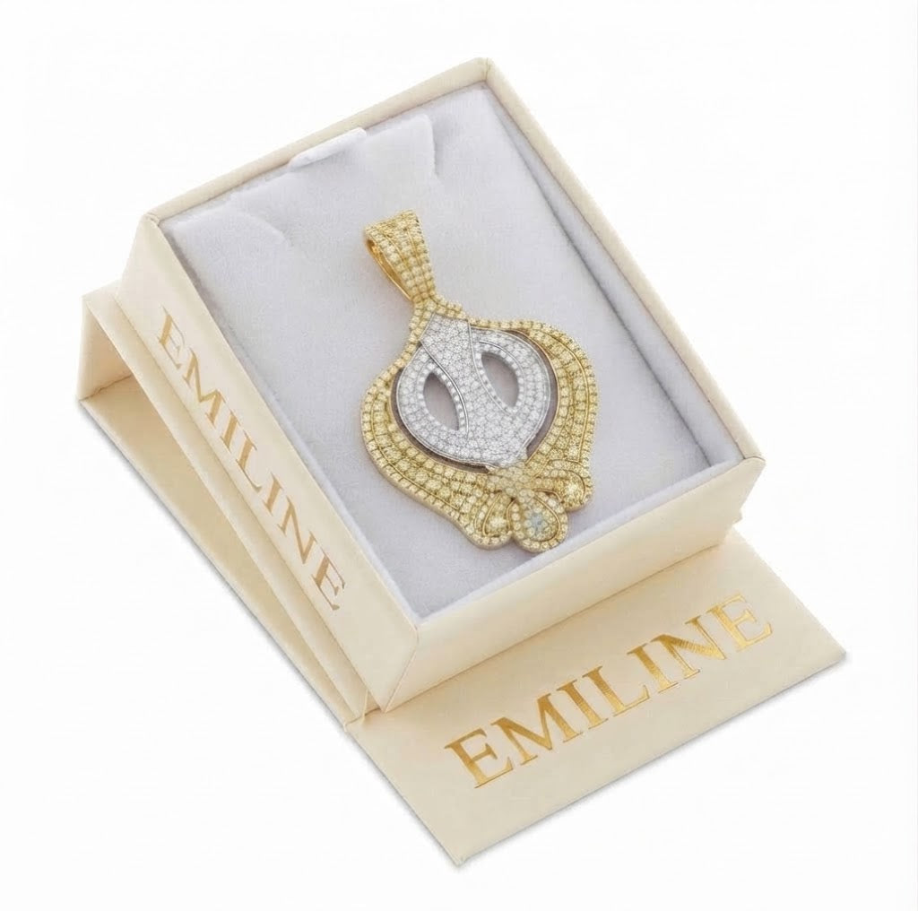 Ornamental Trident Diamond Pendant