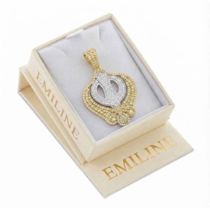 Ornamental Trident Diamond Pendant