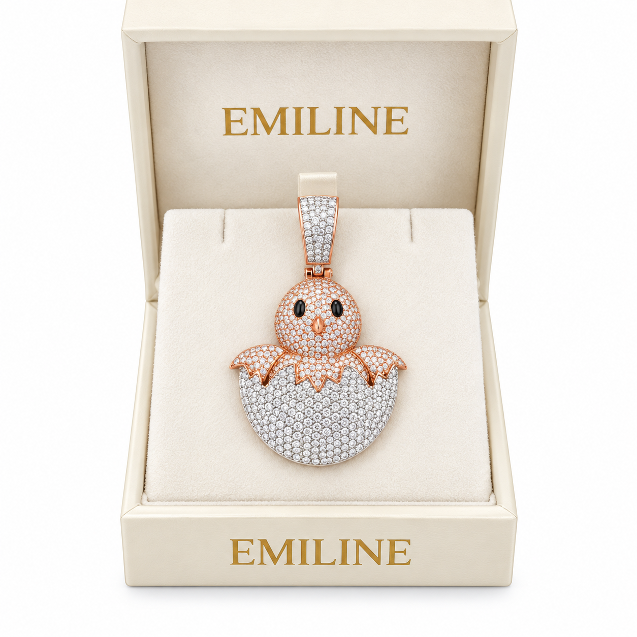 Egg Hatchling Diamond Pendant