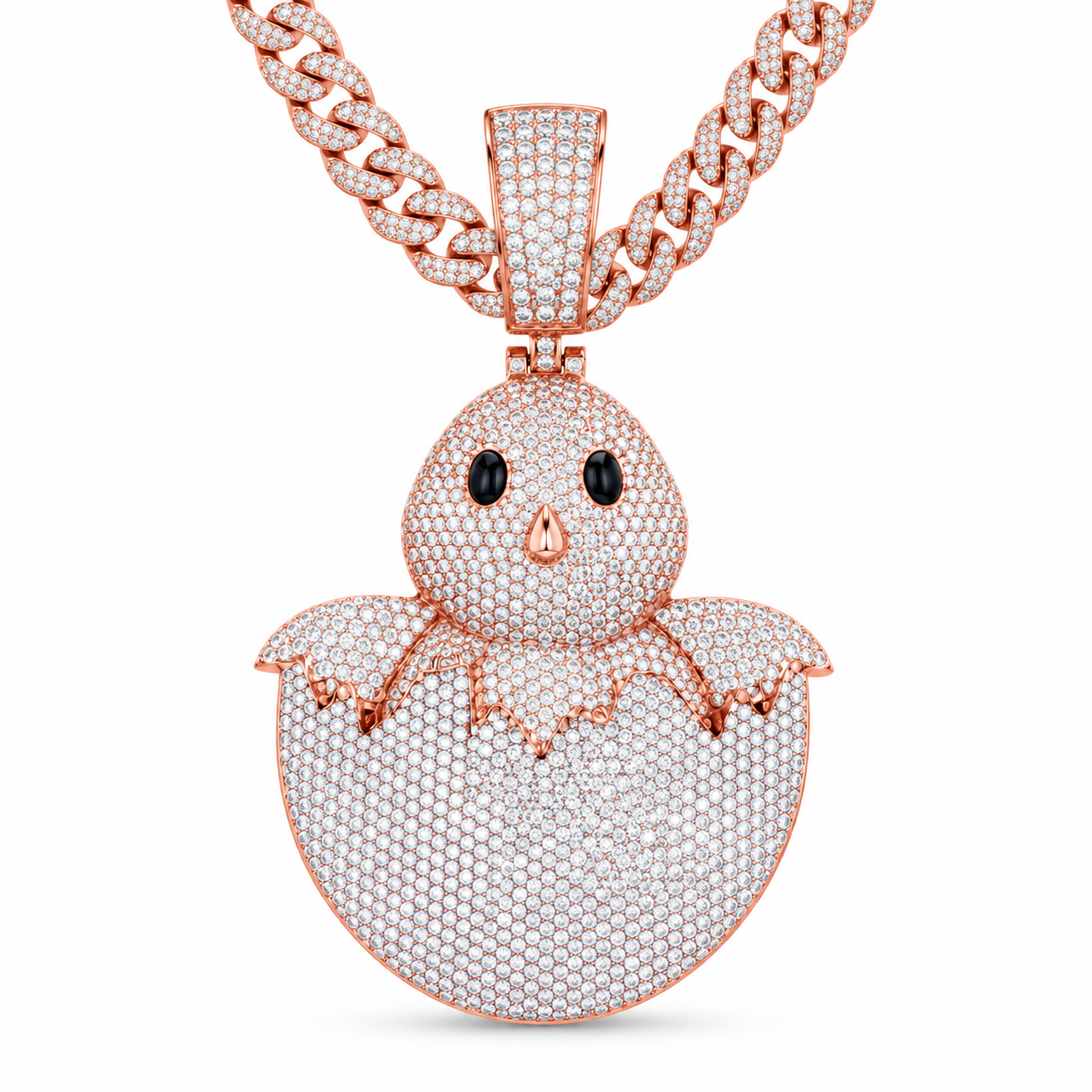 Egg Hatchling Diamond Pendant
