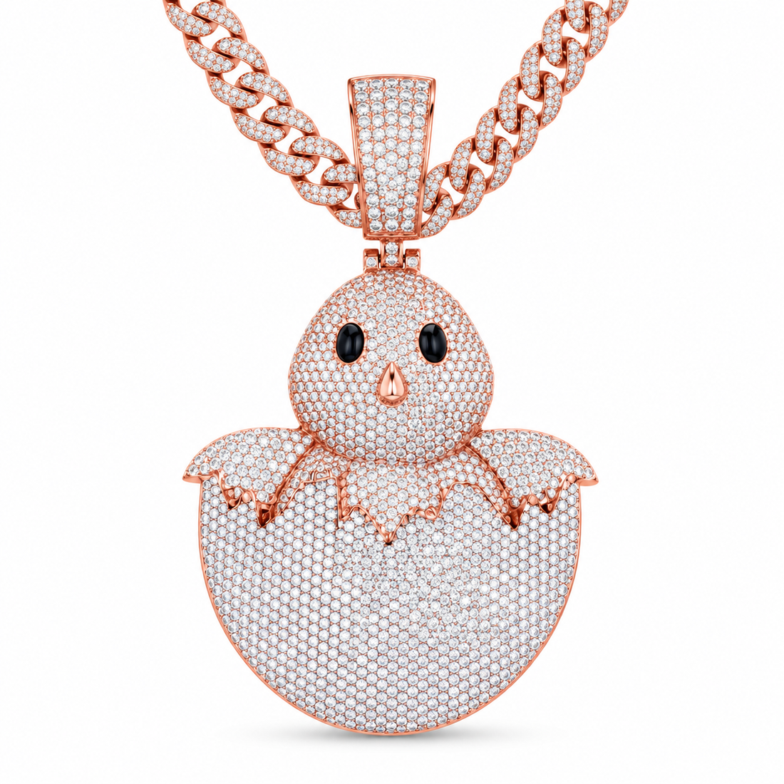 Egg Hatchling Diamond Pendant