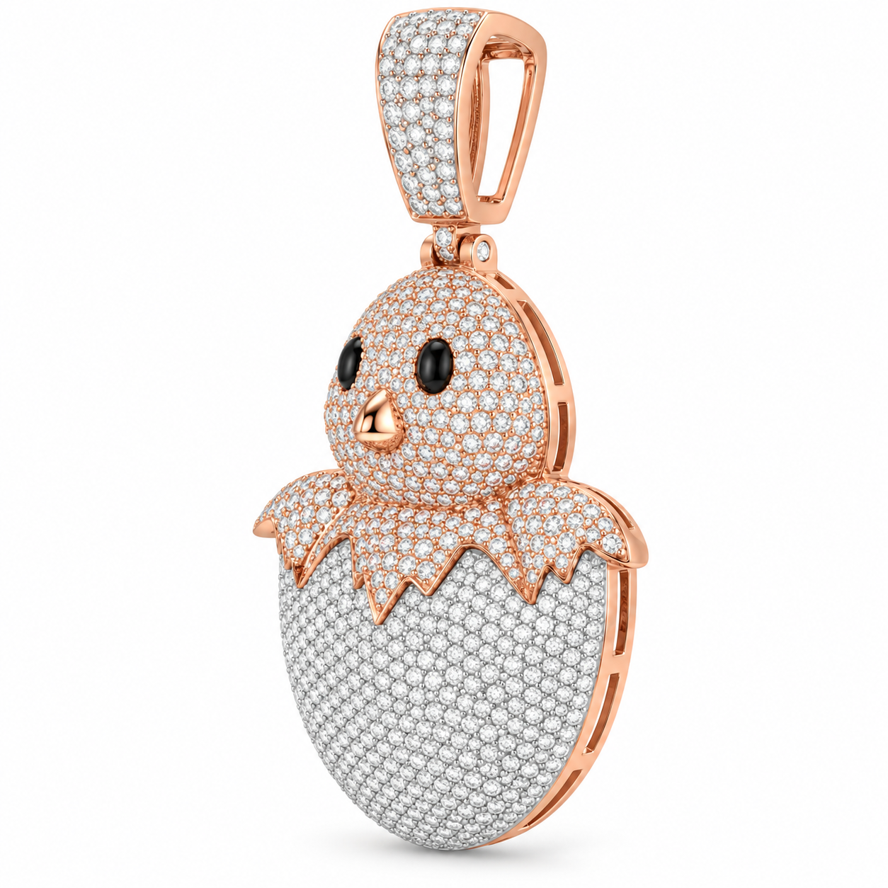Egg Hatchling Diamond Pendant