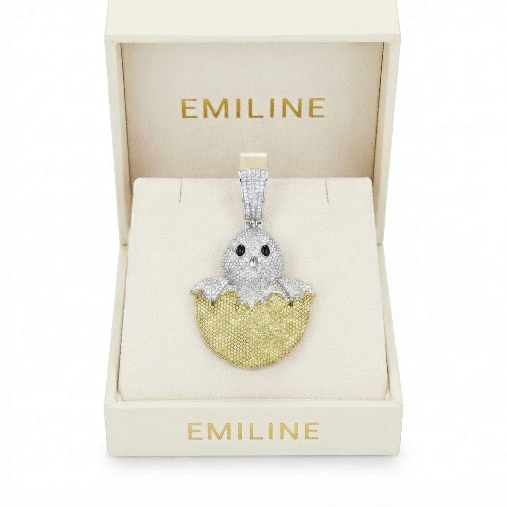 Egg Hatchling Diamond Pendant