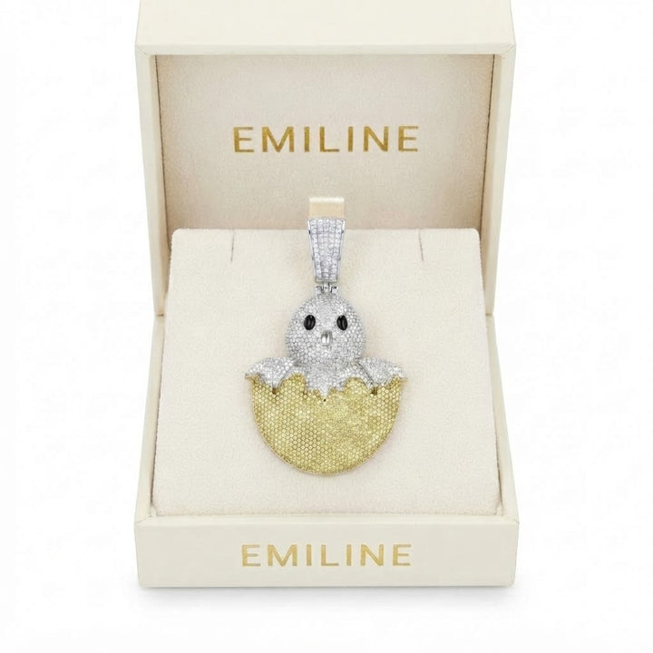 Egg Hatchling Diamond Pendant