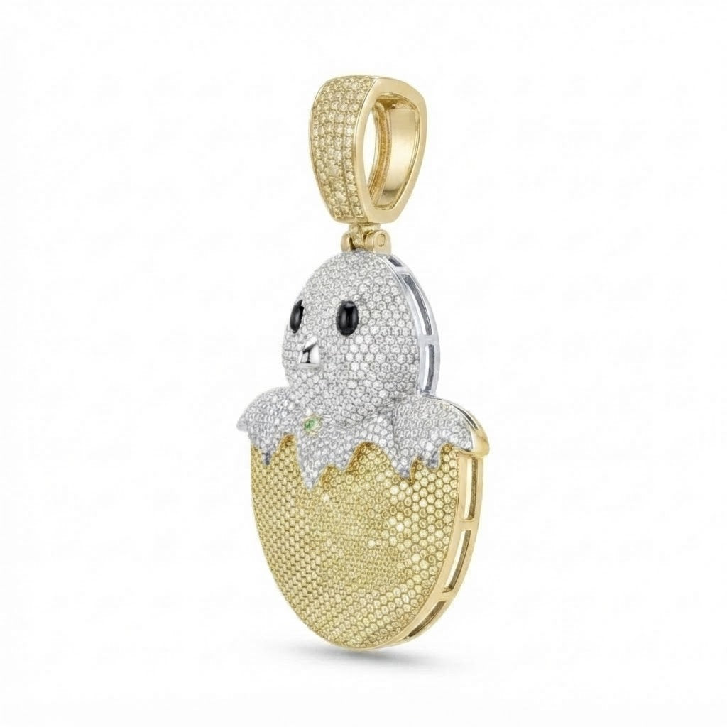Egg Hatchling Diamond Pendant