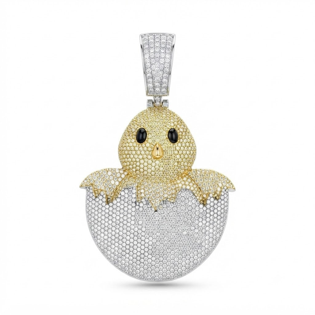Egg Hatchling Diamond Pendant