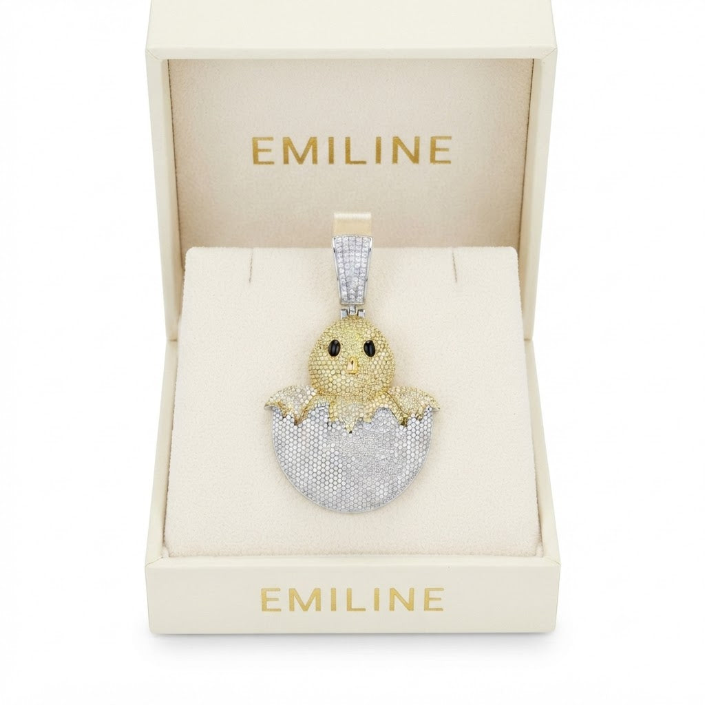 Egg Hatchling Diamond Pendant