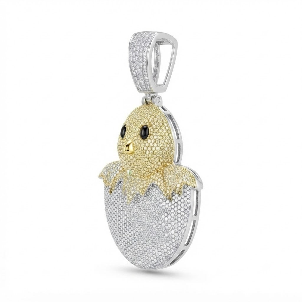 Egg Hatchling Diamond Pendant