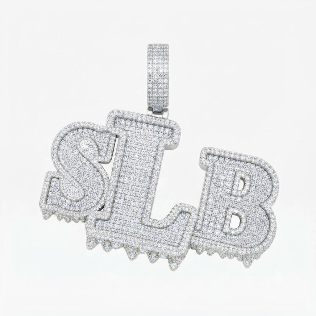 STB Drip Letter Diamond Pendant