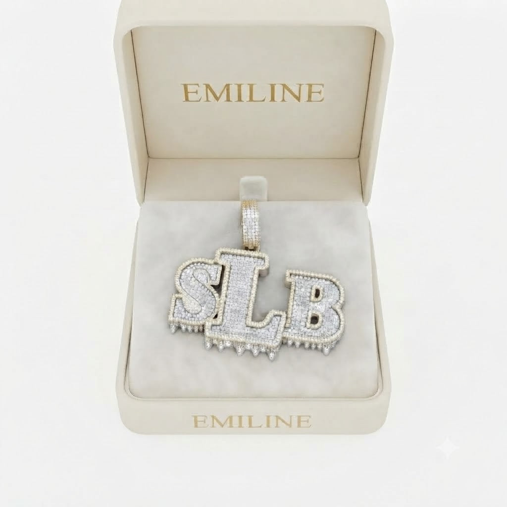STB Drip Letter Diamond Pendant