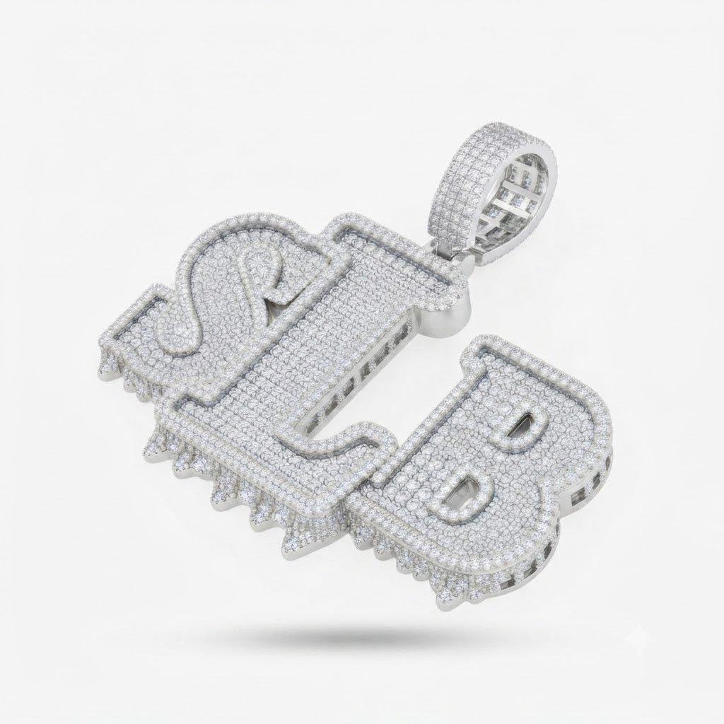 STB Drip Letter Diamond Pendant