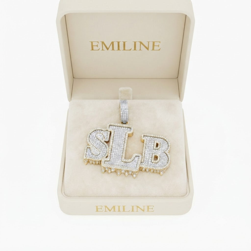 STB Drip Letter Diamond Pendant