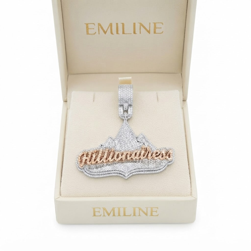 Handmade Custom Moissanite Diamond Pendent