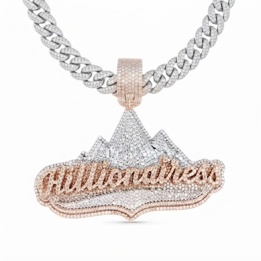 Handmade Custom Moissanite Diamond Pendent