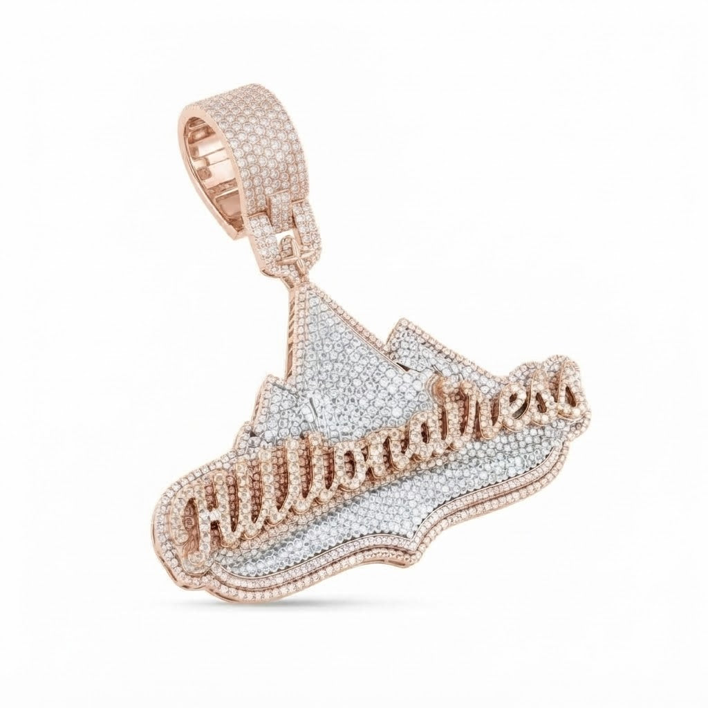 Handmade Custom Moissanite Diamond Pendent