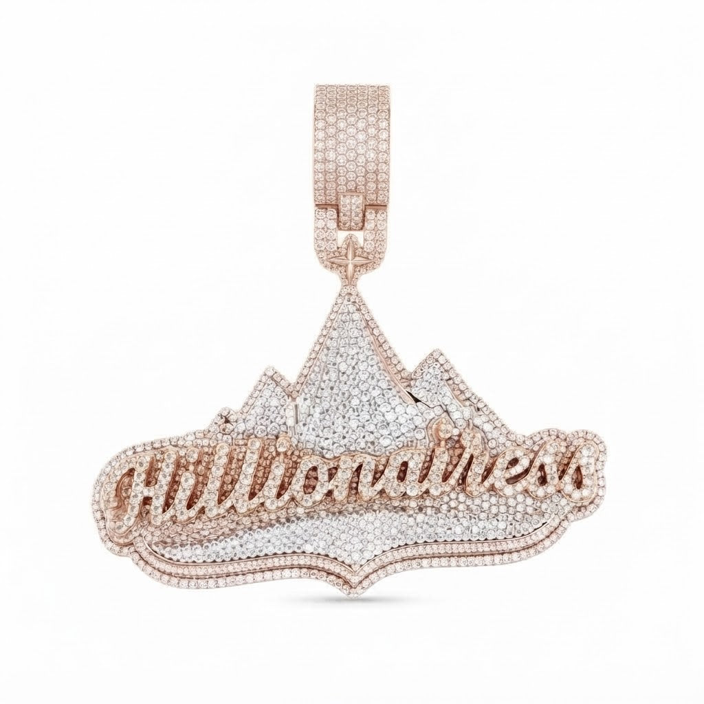 Handmade Custom Moissanite Diamond Pendent