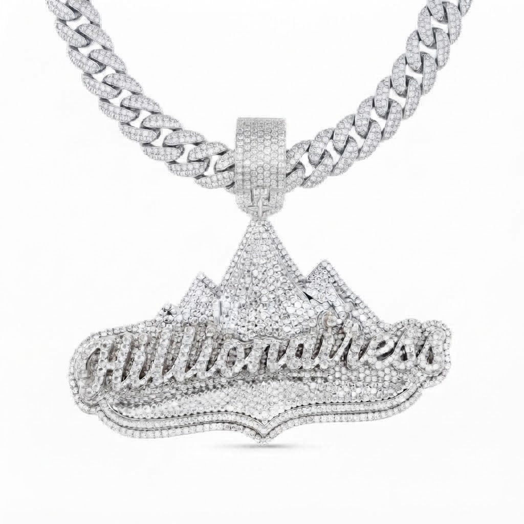 Handmade Custom Moissanite Diamond Pendent