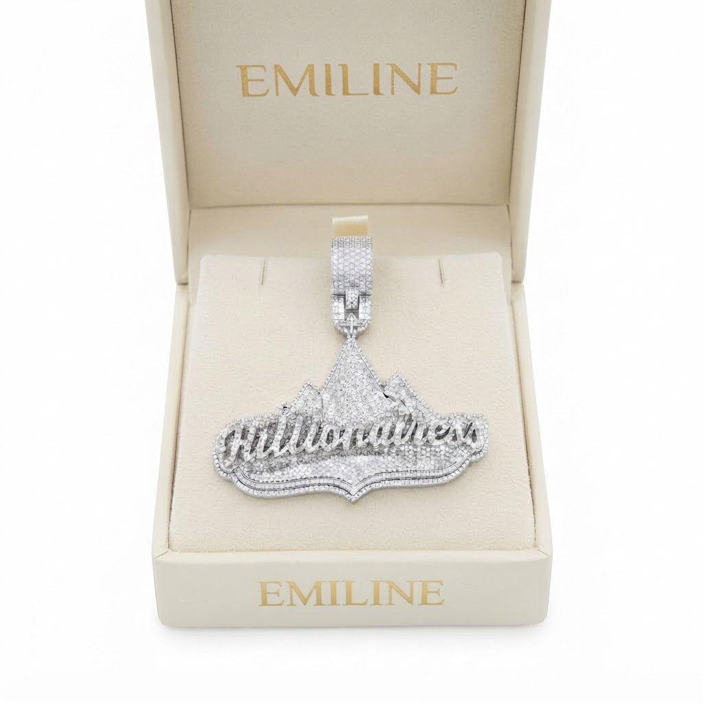 Handmade Custom Moissanite Diamond Pendent
