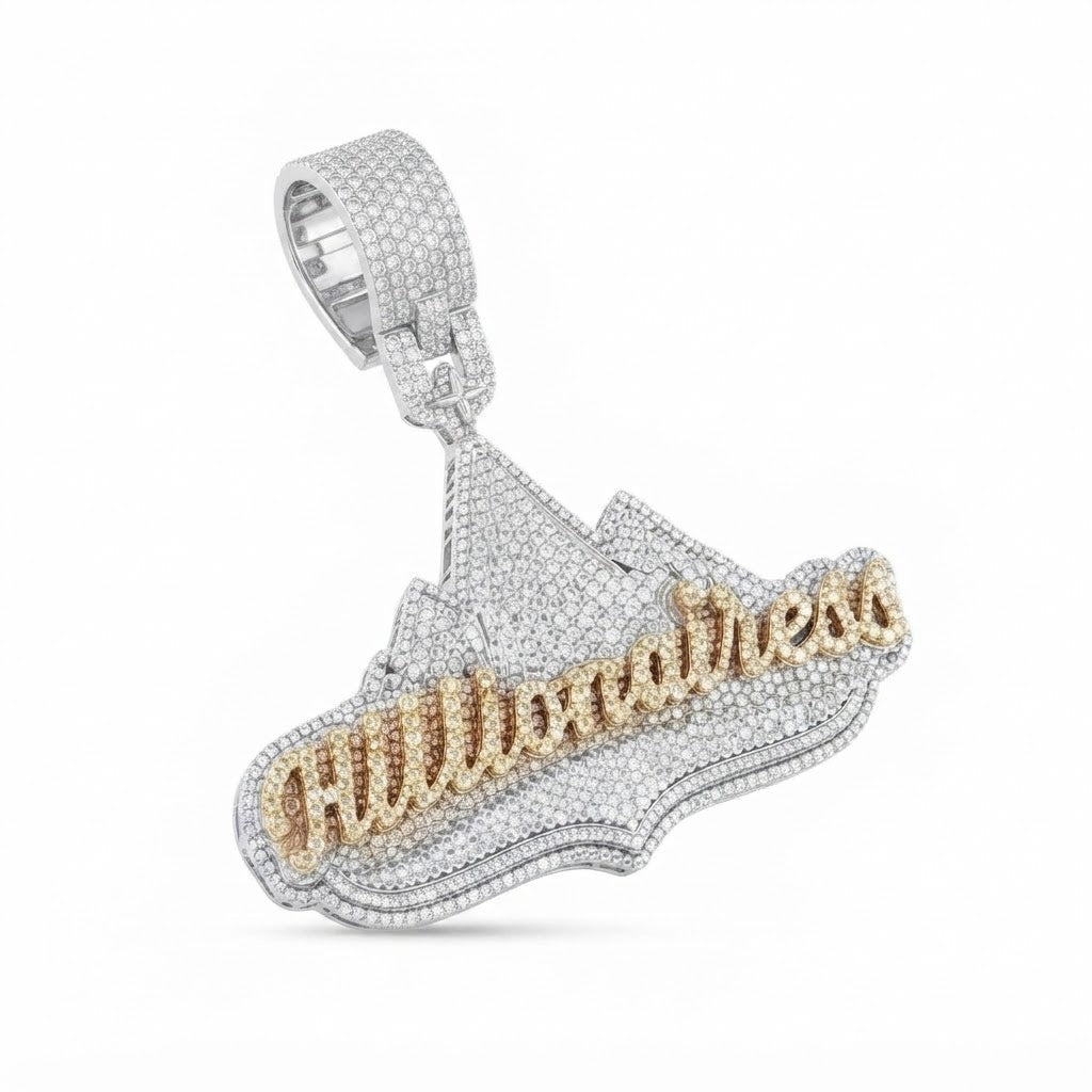 Handmade Custom Moissanite Diamond Pendent