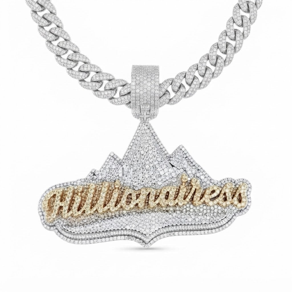 Handmade Custom Moissanite Diamond Pendent