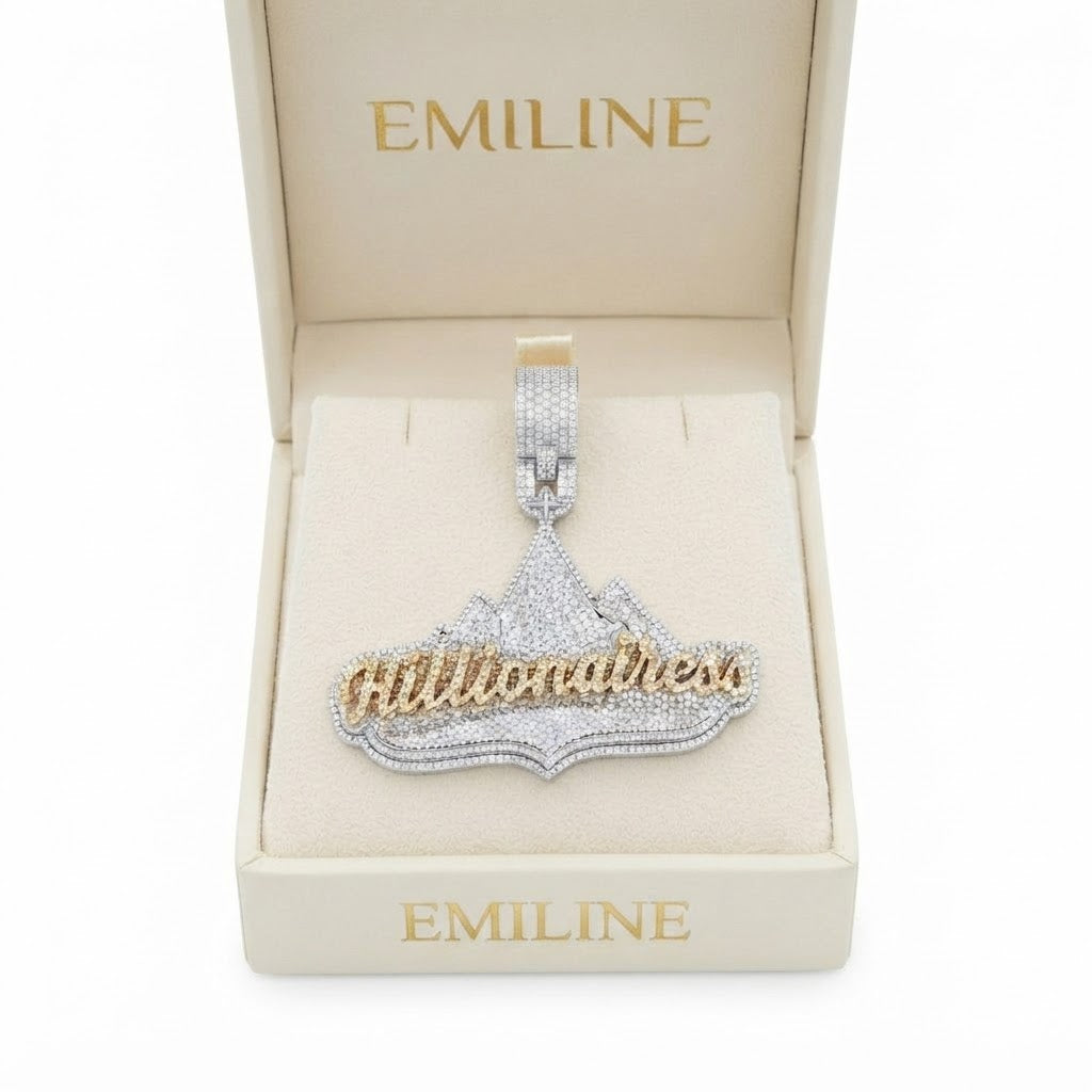Handmade Custom Moissanite Diamond Pendent