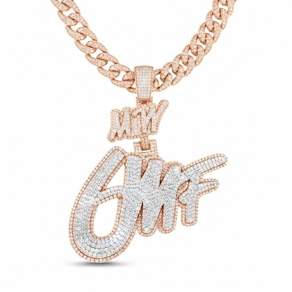 Custom Moissanite Diamond Letter Pendant