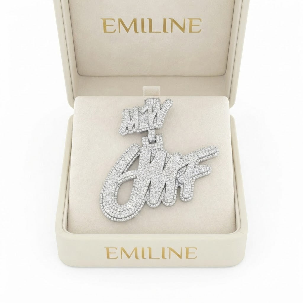 Custom Moissanite Diamond Letter Pendant