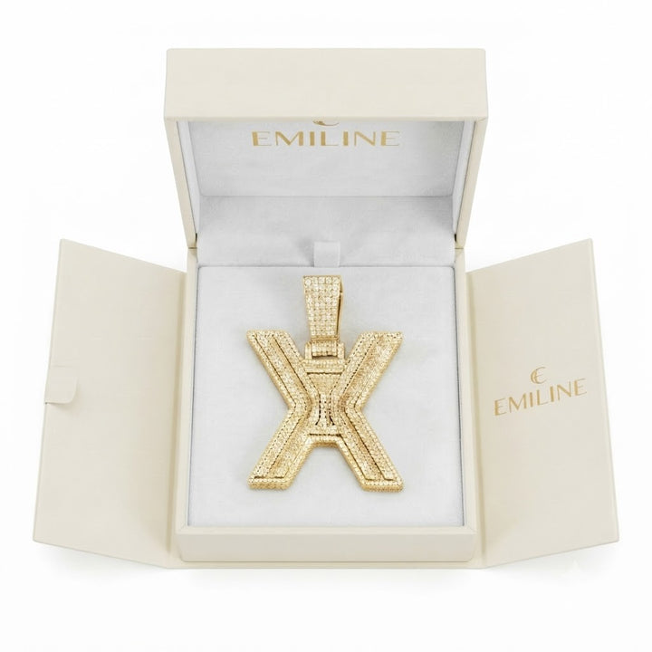 Custom "X" Letter Diamond Pendant