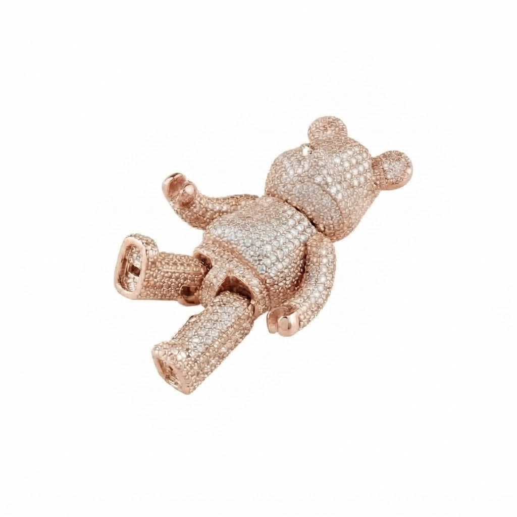 Bearbrick Style Bear Diamond Pendant