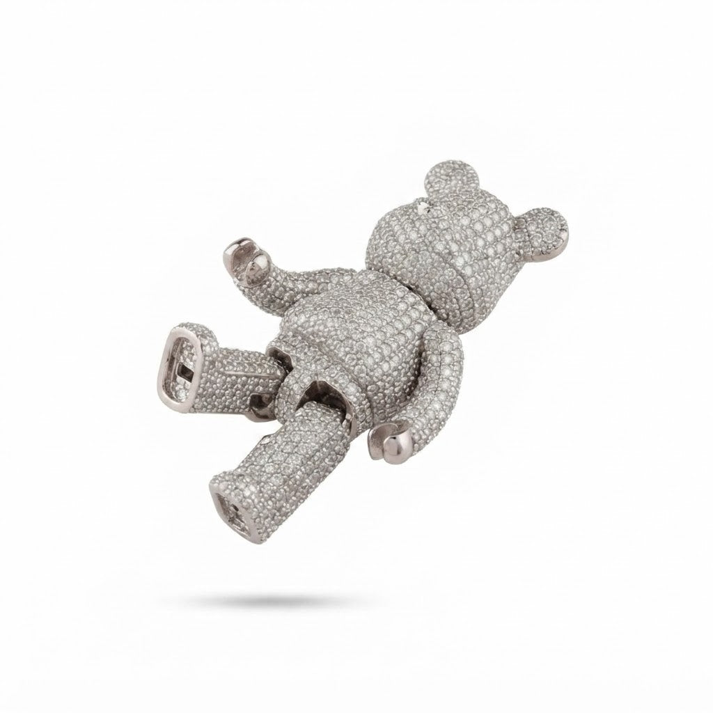 Bearbrick Style Bear Diamond Pendant