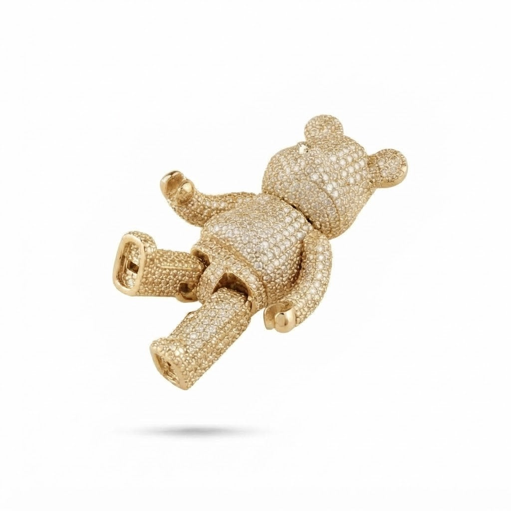 Bearbrick Style Bear Diamond Pendant
