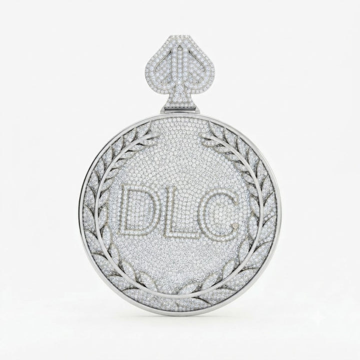 DLC Laurel Wreath Spade Diamond Pendant