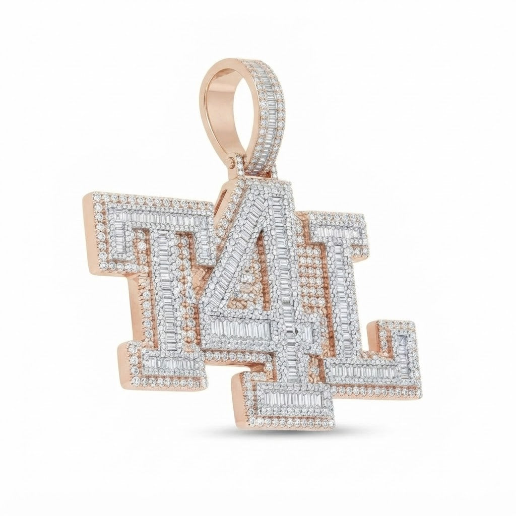 Custom T4L Letter Luxury Diamond Pendant