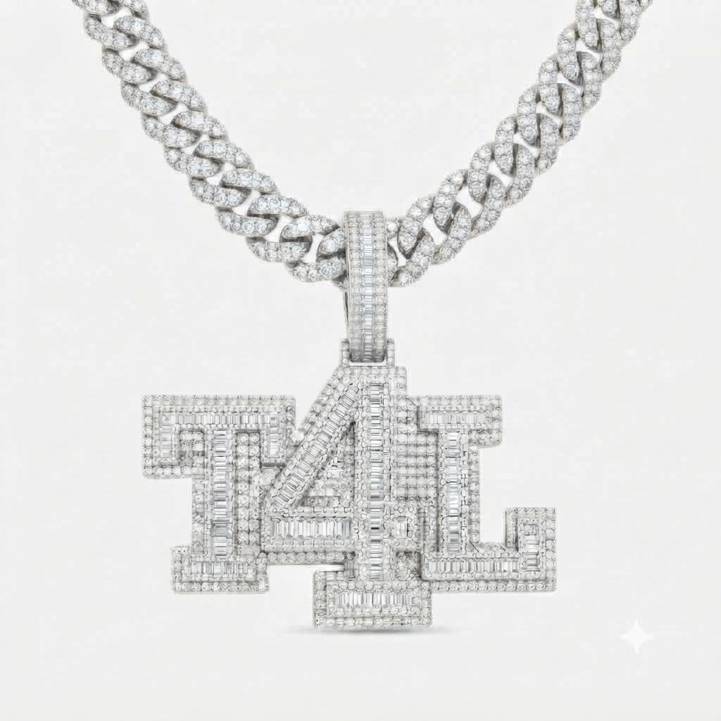 Custom T4L Letter Luxury Diamond Pendant