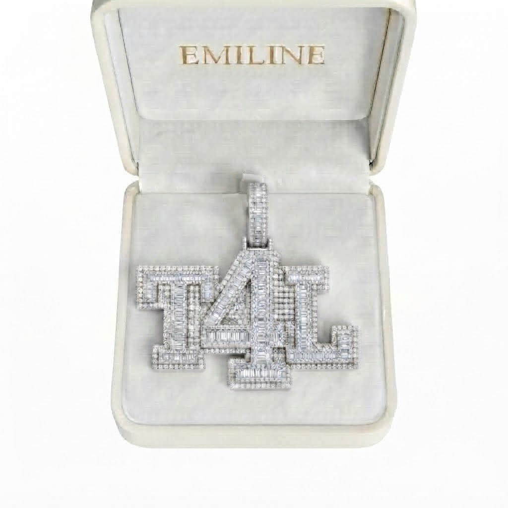 Custom T4L Letter Luxury Diamond Pendant