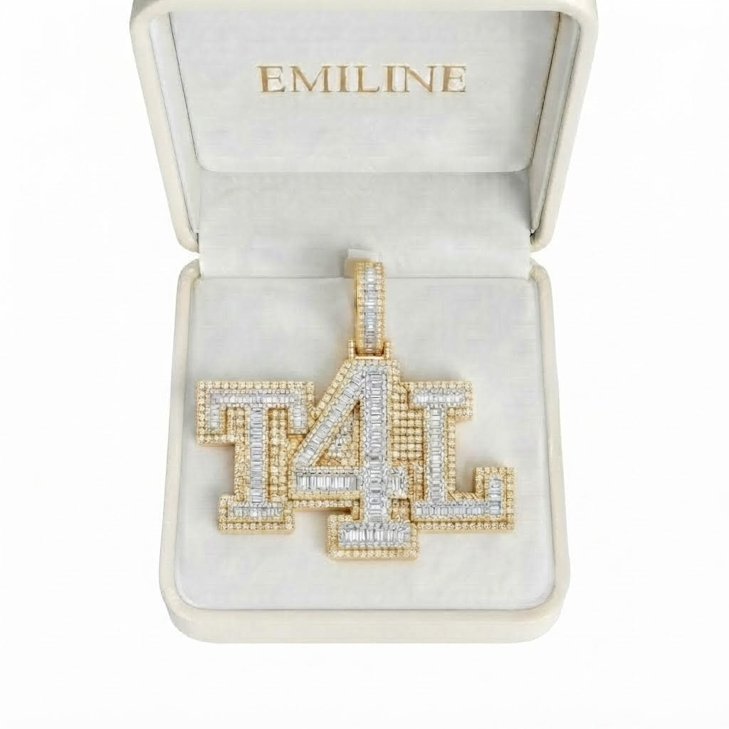Custom T4L Letter Luxury Diamond Pendant