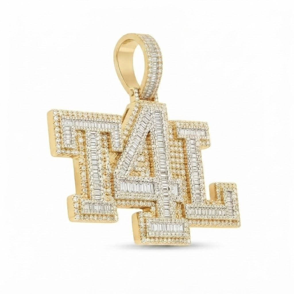 Custom T4L Letter Luxury Diamond Pendant