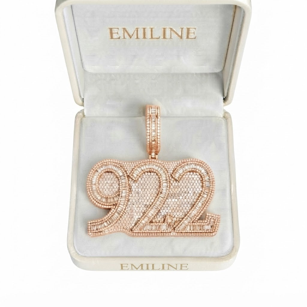 Custom 922 Letter Luxury Diamond Pendant