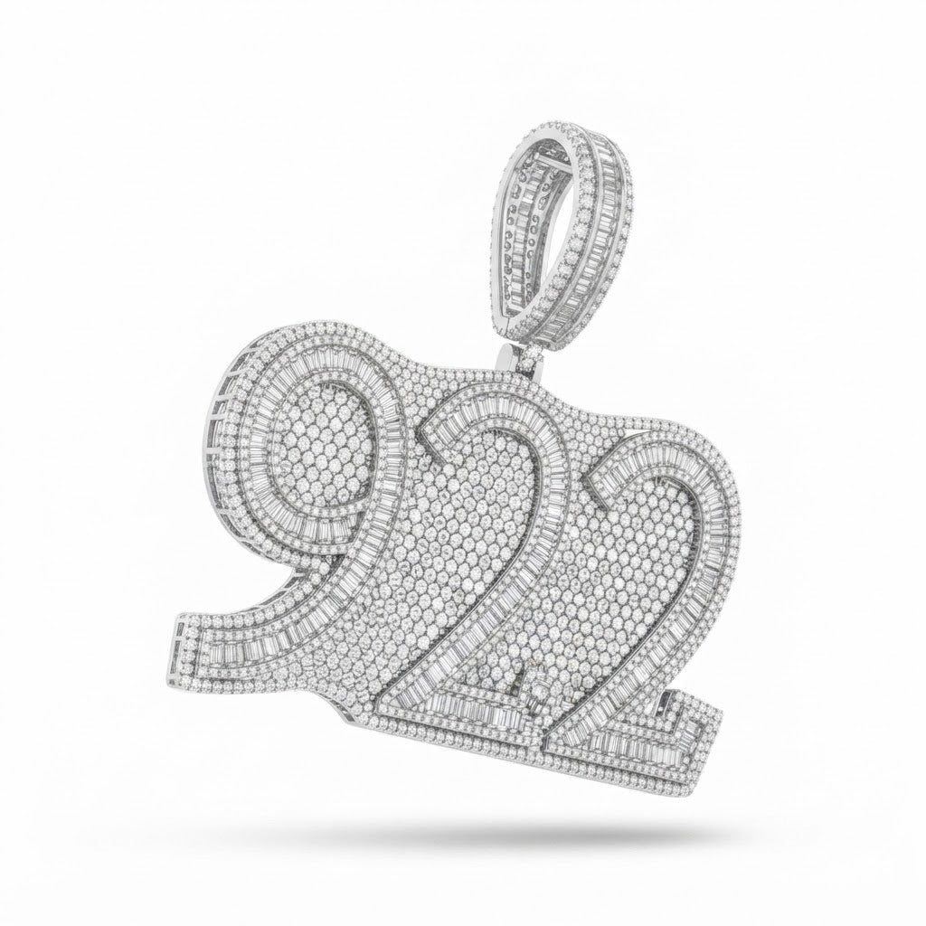 Custom 922 Letter Luxury Diamond Pendant