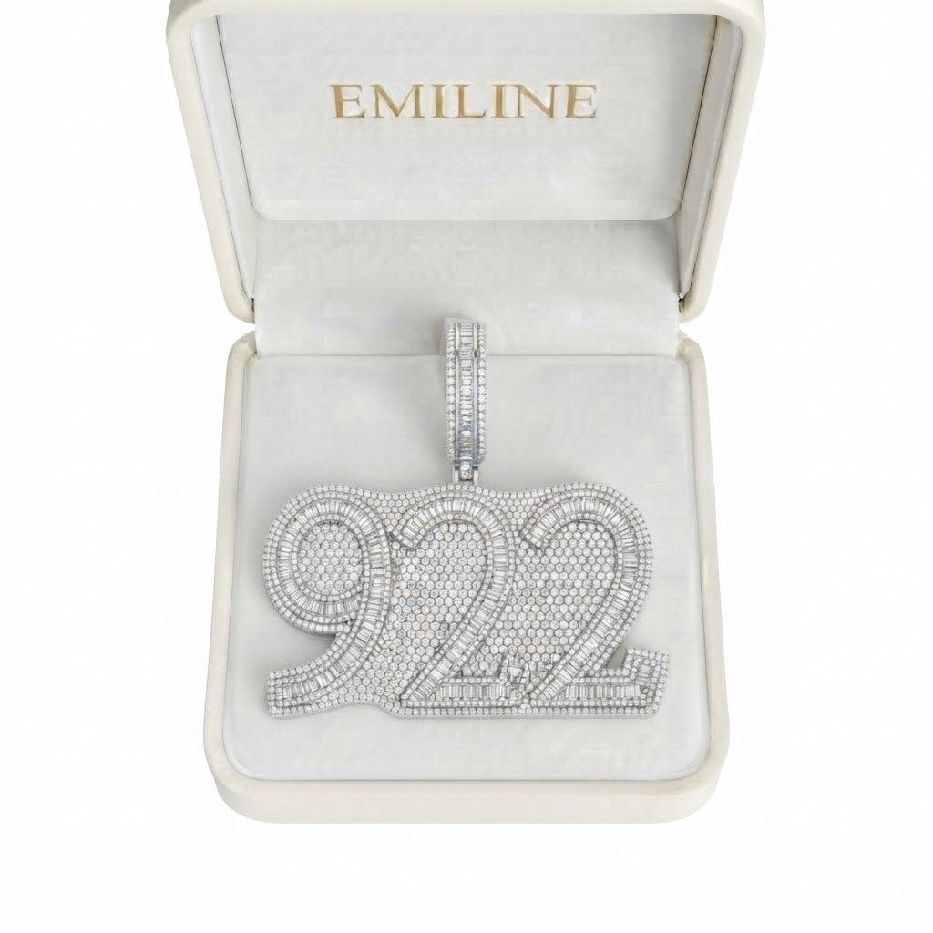 Custom 922 Letter Luxury Diamond Pendant