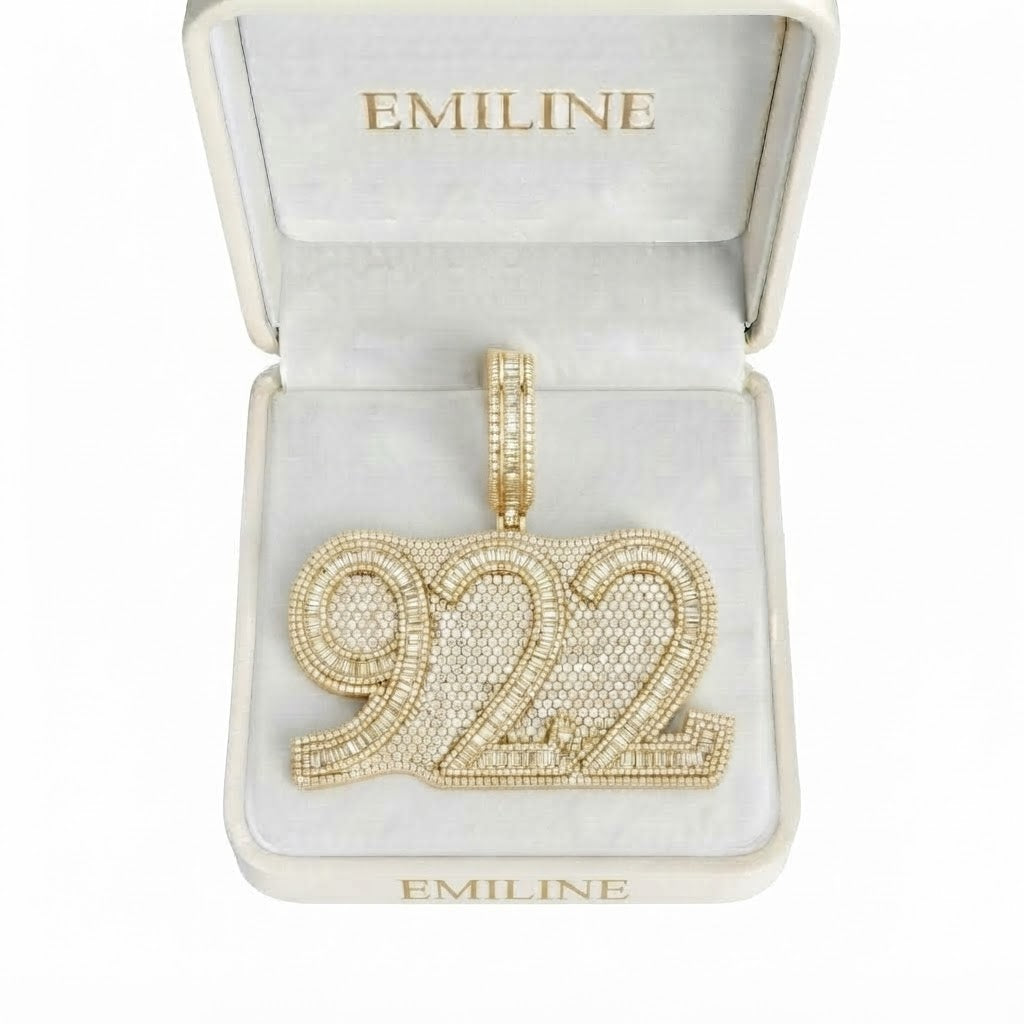 Custom 922 Letter Luxury Diamond Pendant