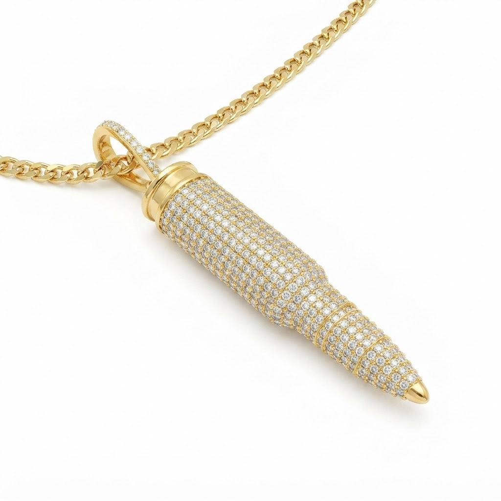 Bullet Diamond Pendant