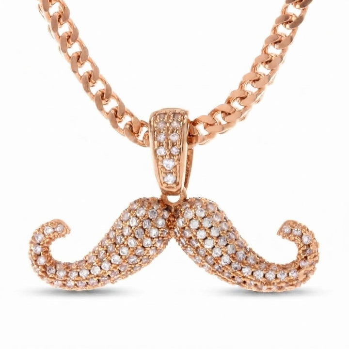 Moissanite Diamond Moustache Pendant