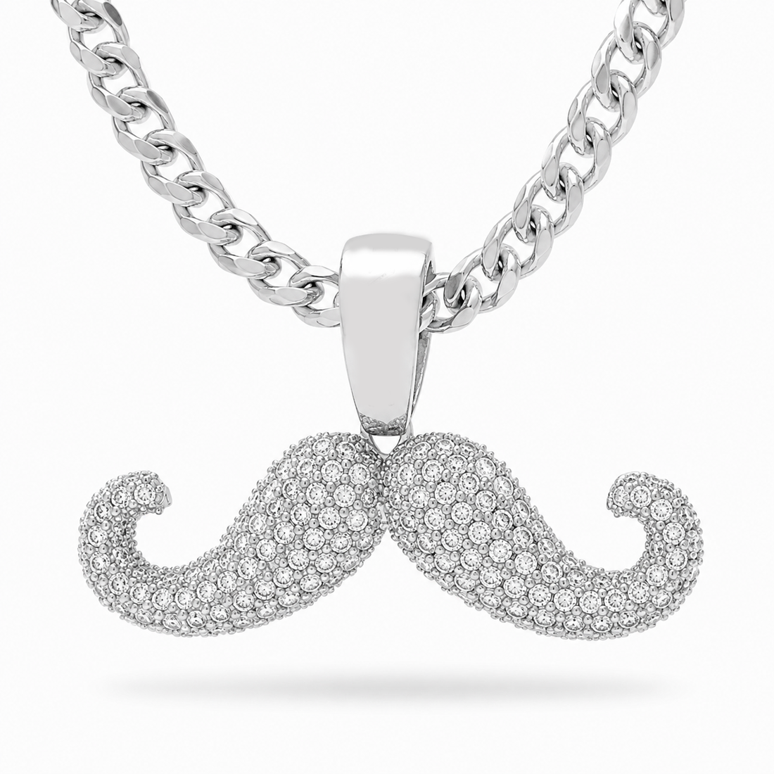 Moissanite Diamond Moustache Pendant