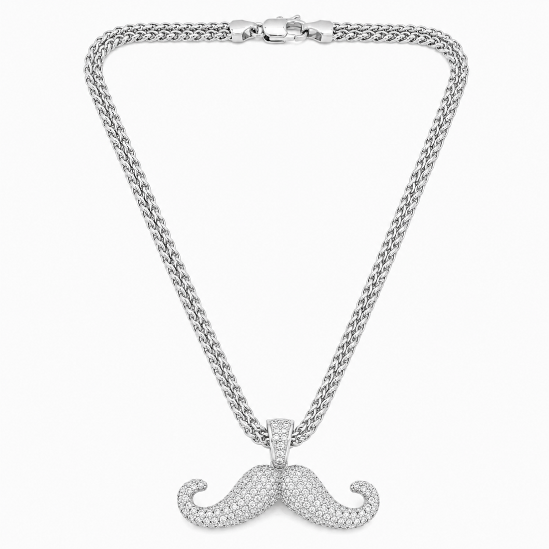 Moissanite Diamond Moustache Pendant