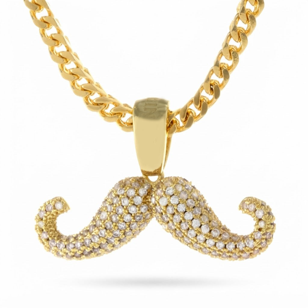 Moissanite Diamond Moustache Pendant