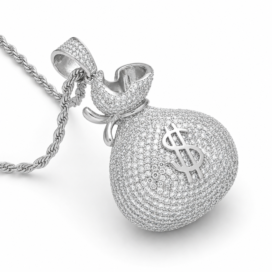 Diamond Money Bag Pendant